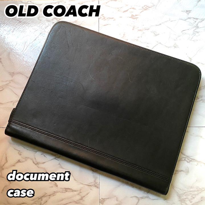 【美品/レアデザイン】OLD COACH ドキュメントケース クラッチ レザー