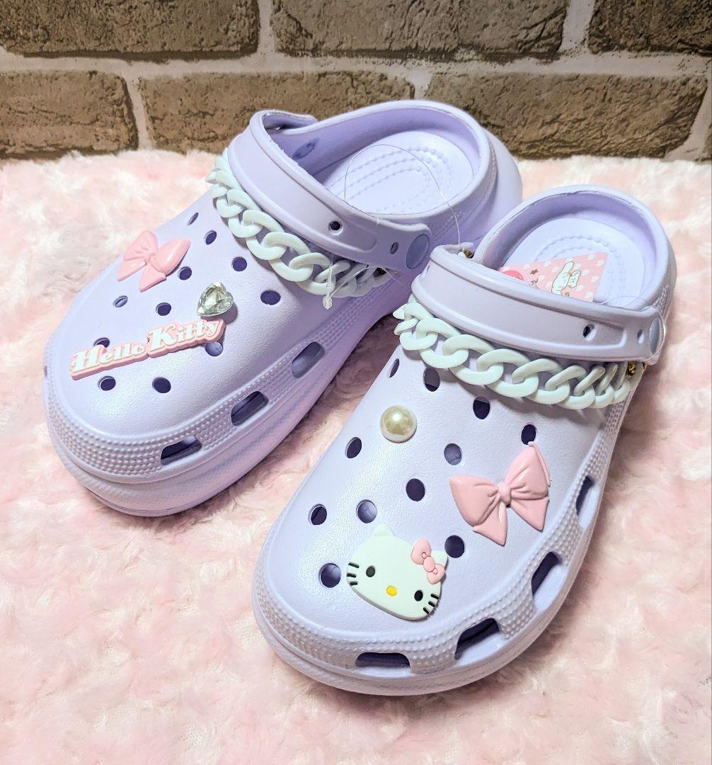 サンリオ ハローキティ ♡ 厚底サンダル グロッグ タウン サンリオ ハローキティ ♡ 厚底サンダル グロッグ タウン