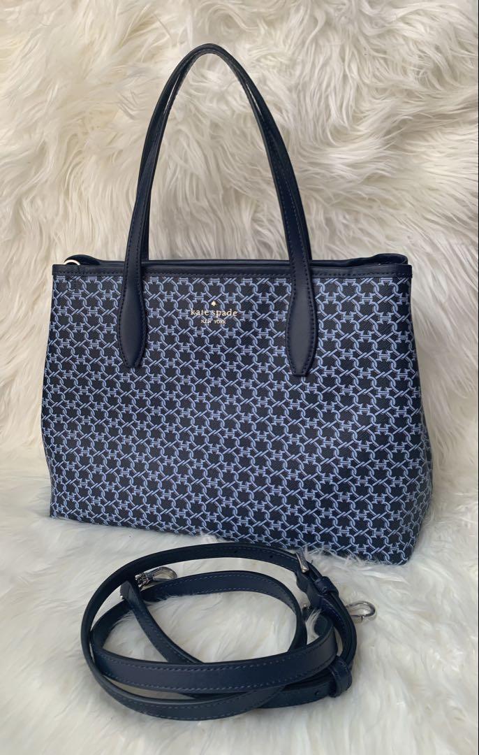 Katespade ネイビー パターン ショルダーバッグ 中型