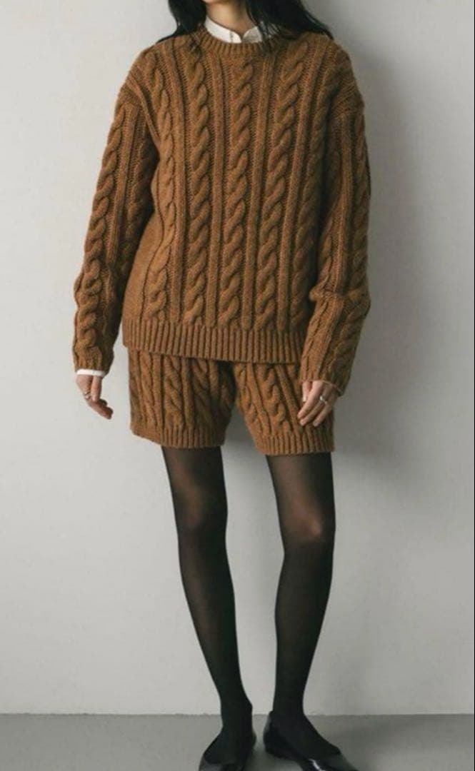 セットアップ STYLEMIXER ケーブルニット パンツ スタイルミキサーM STYLEMIXER