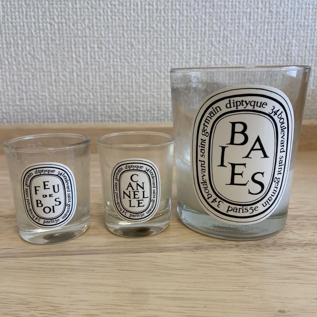 ディプティックキャンドル空き瓶　BAIES190g 35g