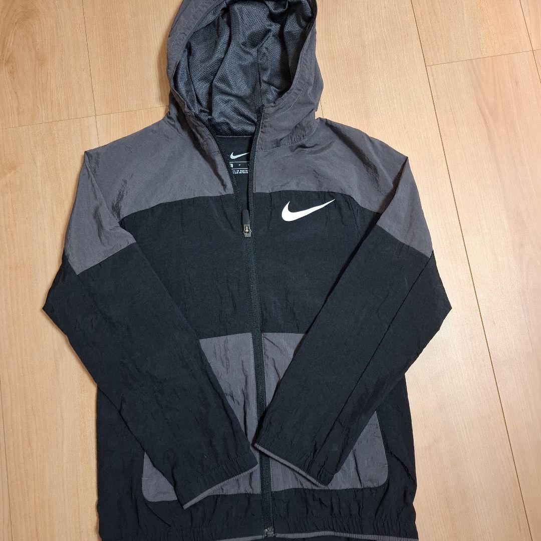 Nike フード付きジャケット S 黒/グレー - メルカリ