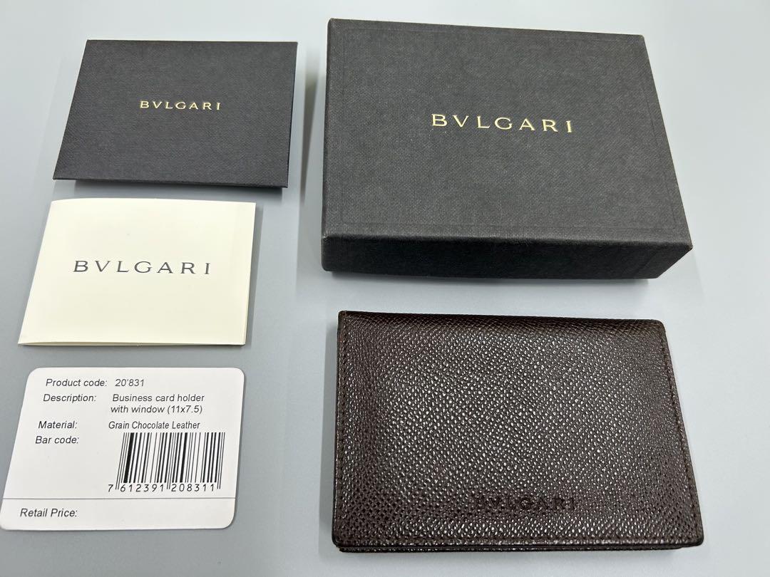 ☆超美品☆BVLGARI 名刺入れ グレインチョコレートレザー　カードケース