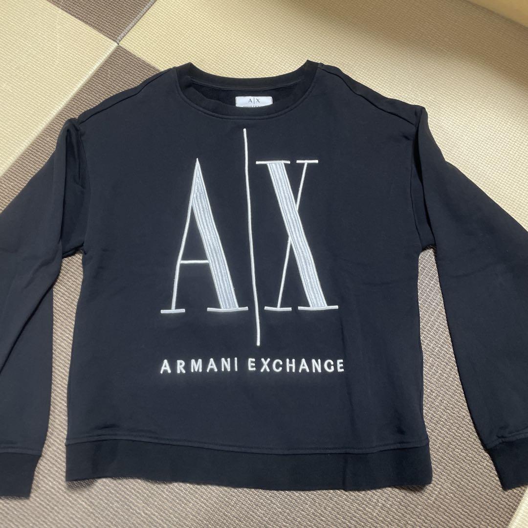 Armani Exchange ブラック スウェットセット 新品タグ付き Armani Exchange ブラックスウェット Mサイズ 上下セット