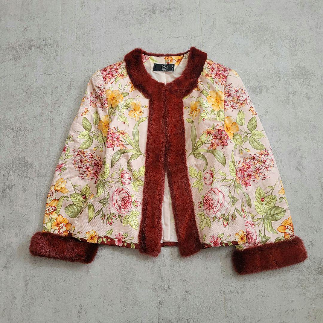 SPADACINI シルク100% ミンクファー ジャケット 44