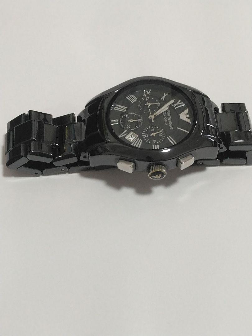 Emporio Armani Ceramica ブラック腕時計　美品