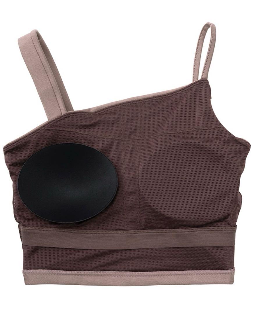 SUKALA 新品 Ｓ シャインストレッチアシンメトリーブラトップ