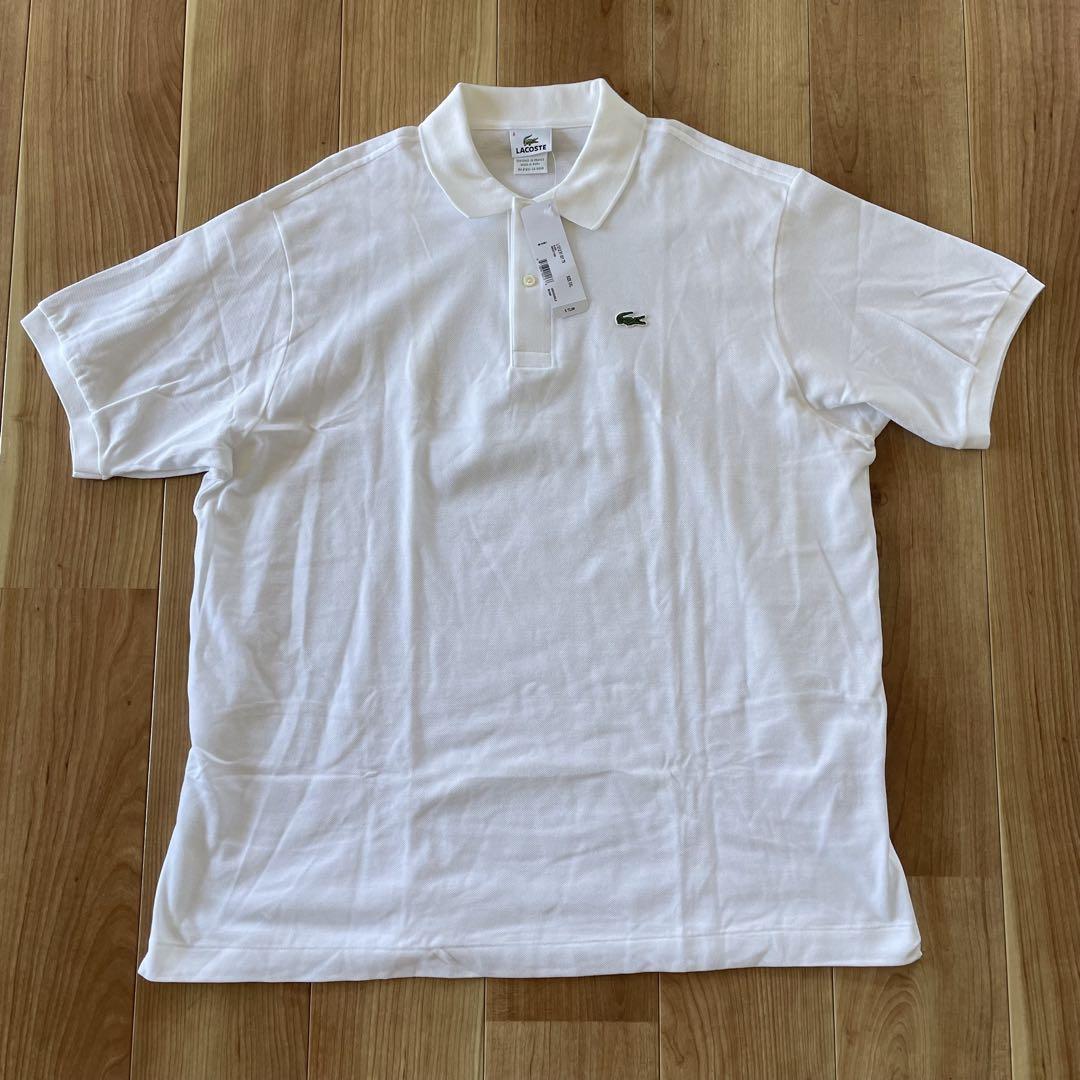 【新品】LACOSTE ホワイト 半袖　ポロシャツ サイズ XXL