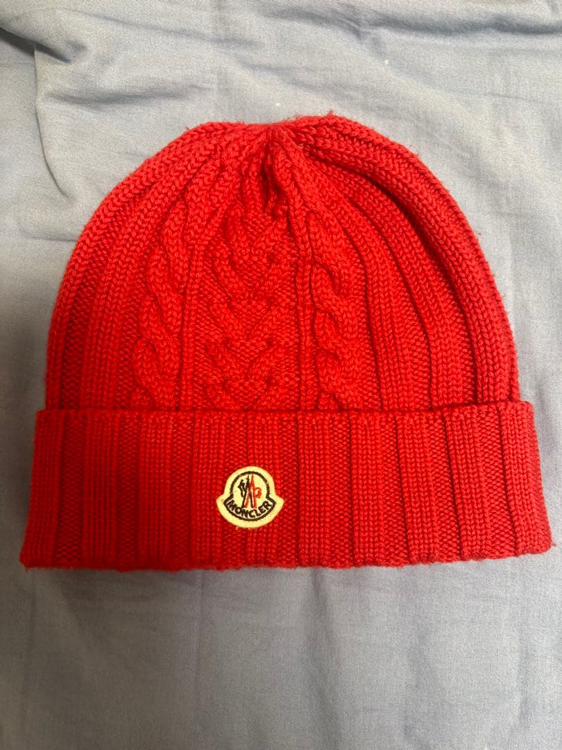 Moncler Berretto Tricot ニット帽 レッド 野村周平着用 - メルカリ
