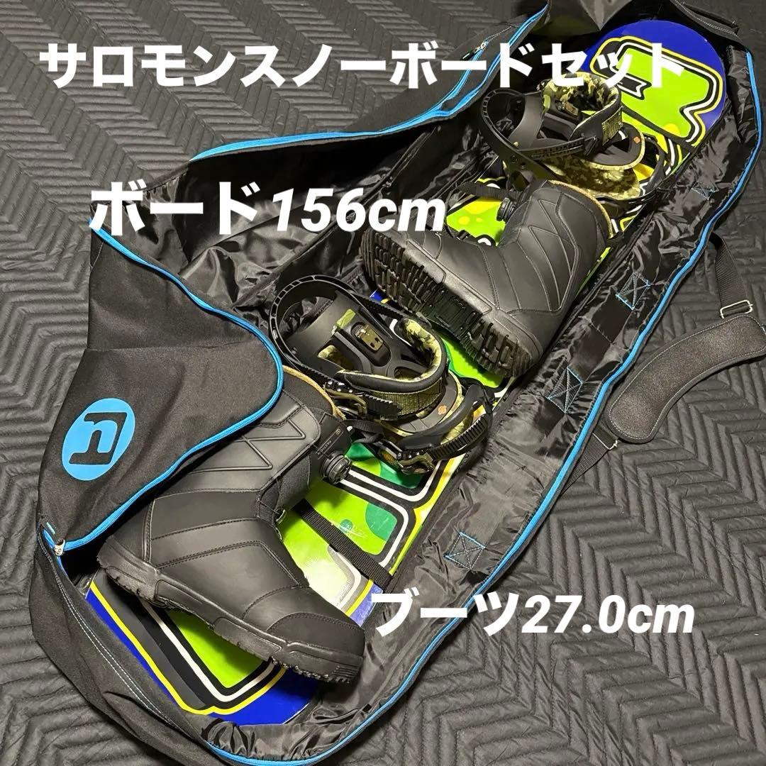 SALOMON メンズオールラウンド向けスノーボードセット スノボ４点セット155cm-160cm未満 SALOMON
