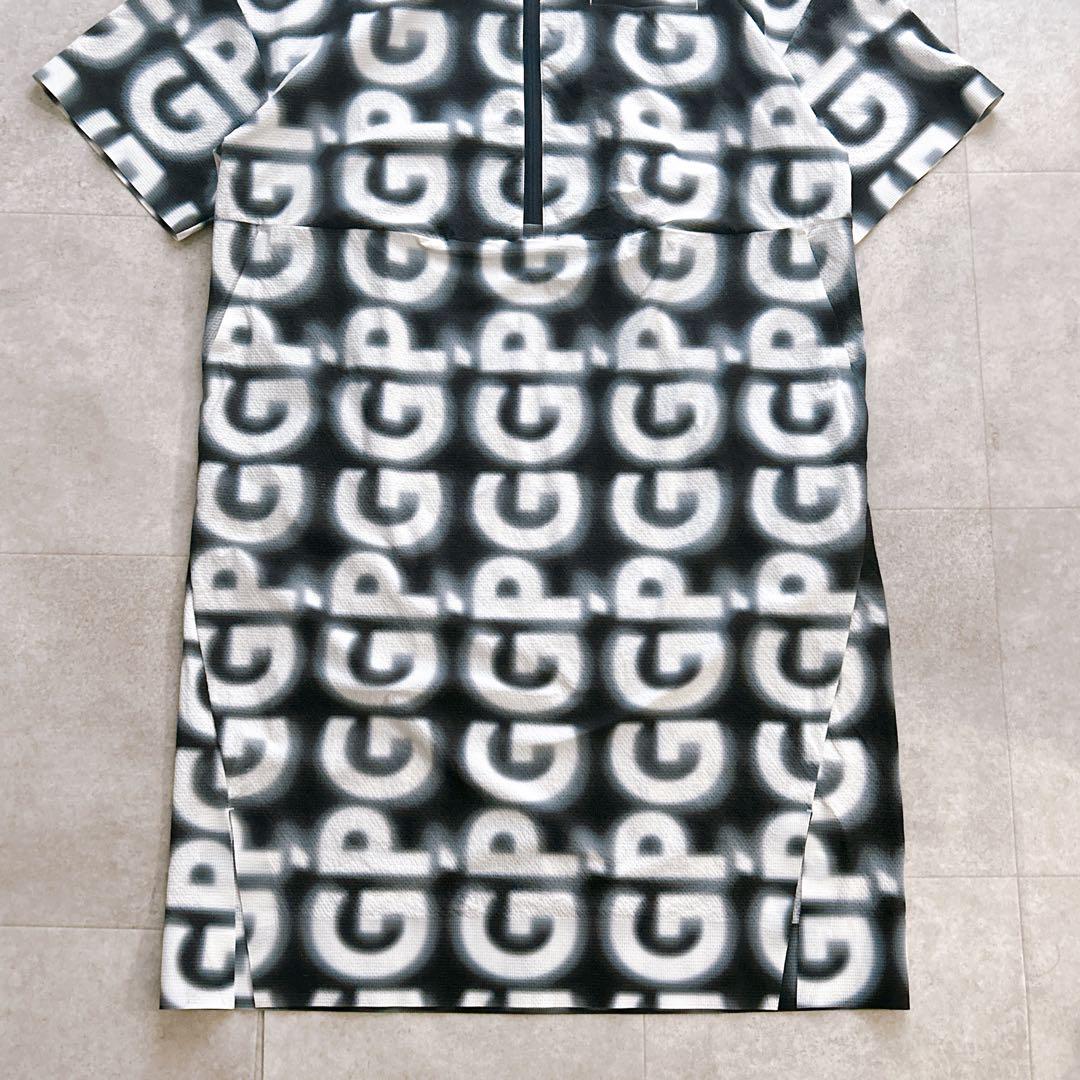 美品✨ パーリーゲイツ ポロシャツワンピース PGG 総柄 ストレッチ 24SS