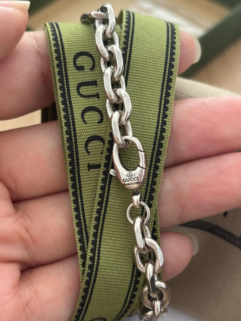 美品 定番ロゴ風 シルバー925 ブレスレット