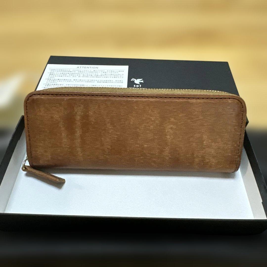 sot プエブロ　ペンケース　キャメル