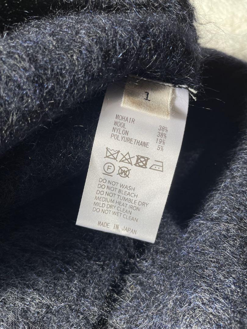 unfil stretch superkid mohair vest ネイビー
