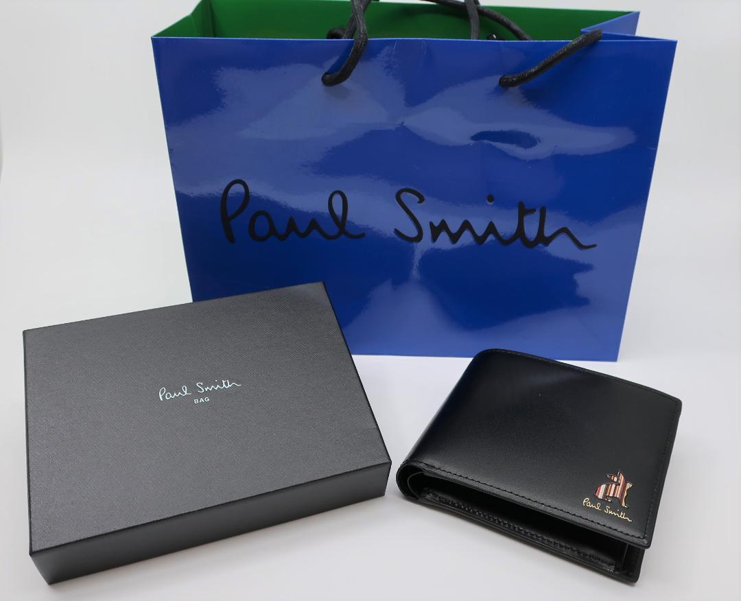 0812 新品☆ Paul Smith 二つ折り 財布 ショップバッグ付き