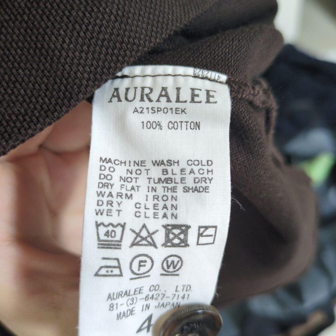 AURALEE 21SS ポロシャツ ブラウン サイズ4