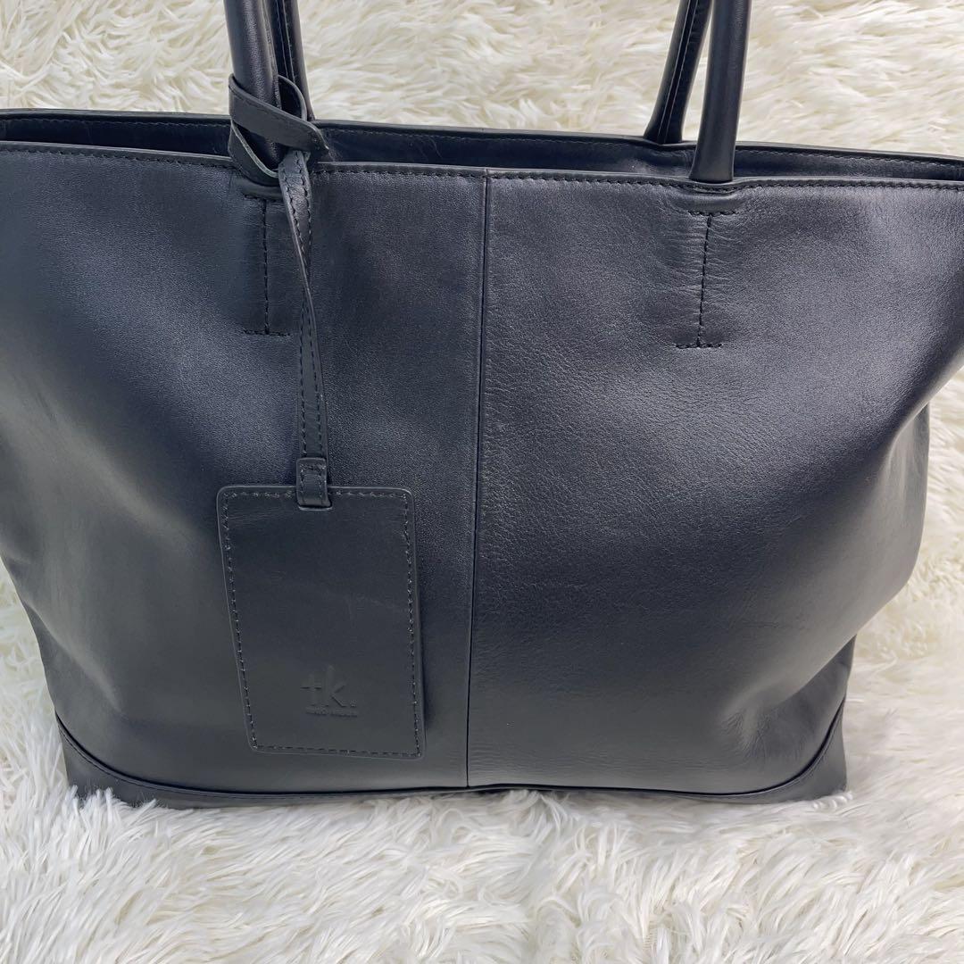 美品✨️タケオキクチ トートバッグ 自立型 大容量 通勤 ブラック