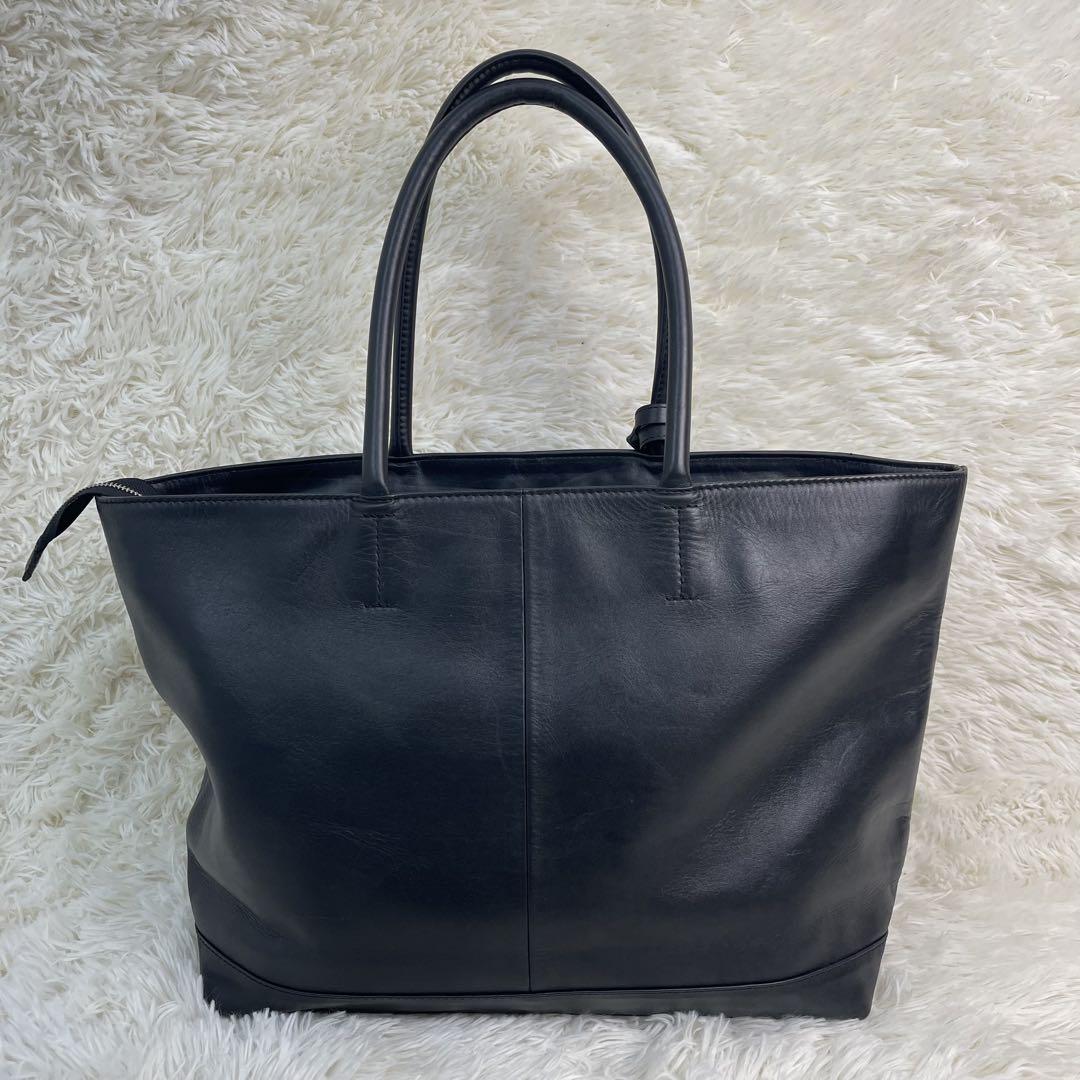 美品✨️タケオキクチ トートバッグ 自立型 大容量 通勤 ブラック