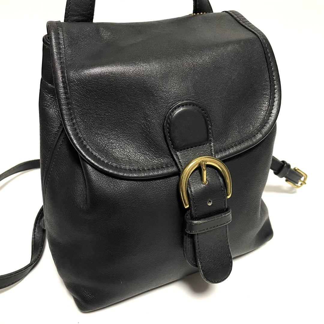 COACH オールドコーチ レザー ミニリュック 4152 ブラック