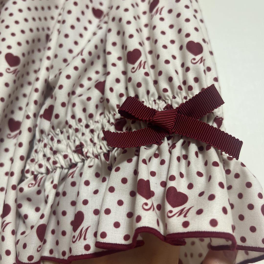 新品タグ付き メロディバスケット 青木美沙子コラボワンピース レッドM