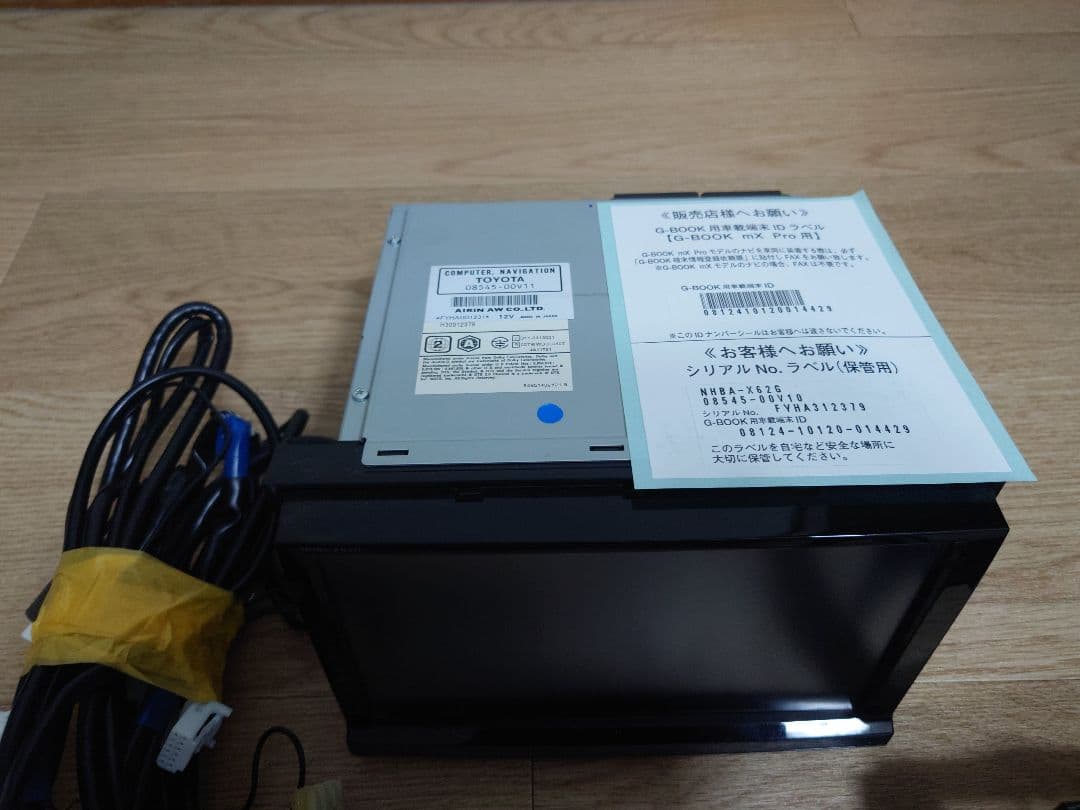 トヨタ純正　ナビ　NHBA-X62G 11型後席モニター　V11T-R62C