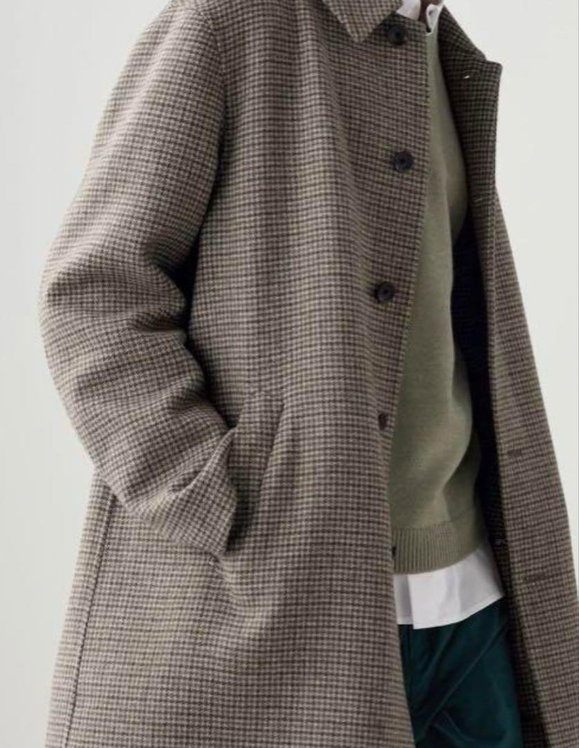 UNIQLO：C ダブルフェイスコート ウール チェック柄 M 2024