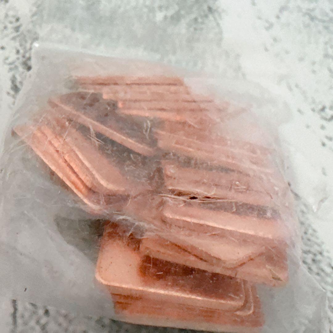 じ　フラット　ICチップ　サーマル　銅 ヒートシンク 15x15mm 20個