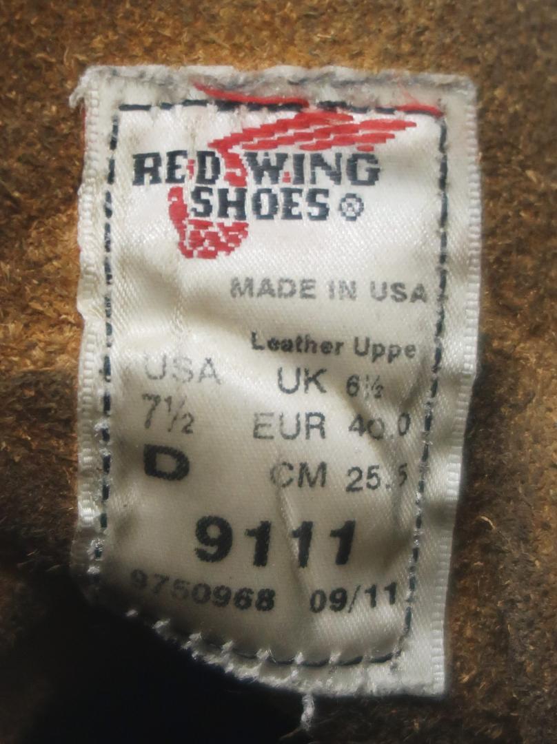 RED WING レッドウィング 9111 ラウンドトゥ ワークブーツ