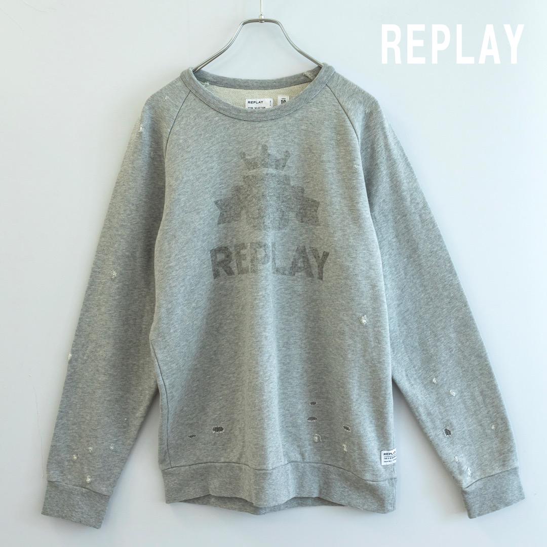 直営店に限定 REPLAY リプレイ クルーネック スウェット トレーナー