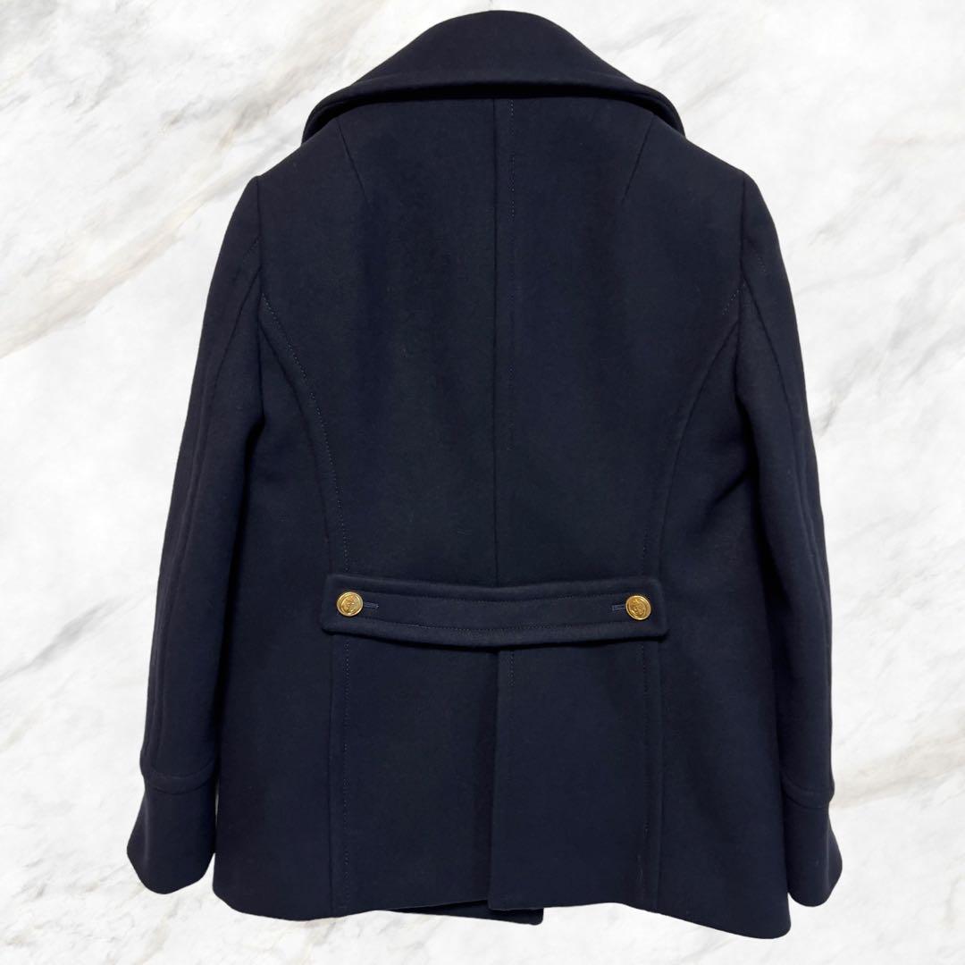 【美品】トゥモローランド MACPHEE Pコート ダークネイビー 36 S