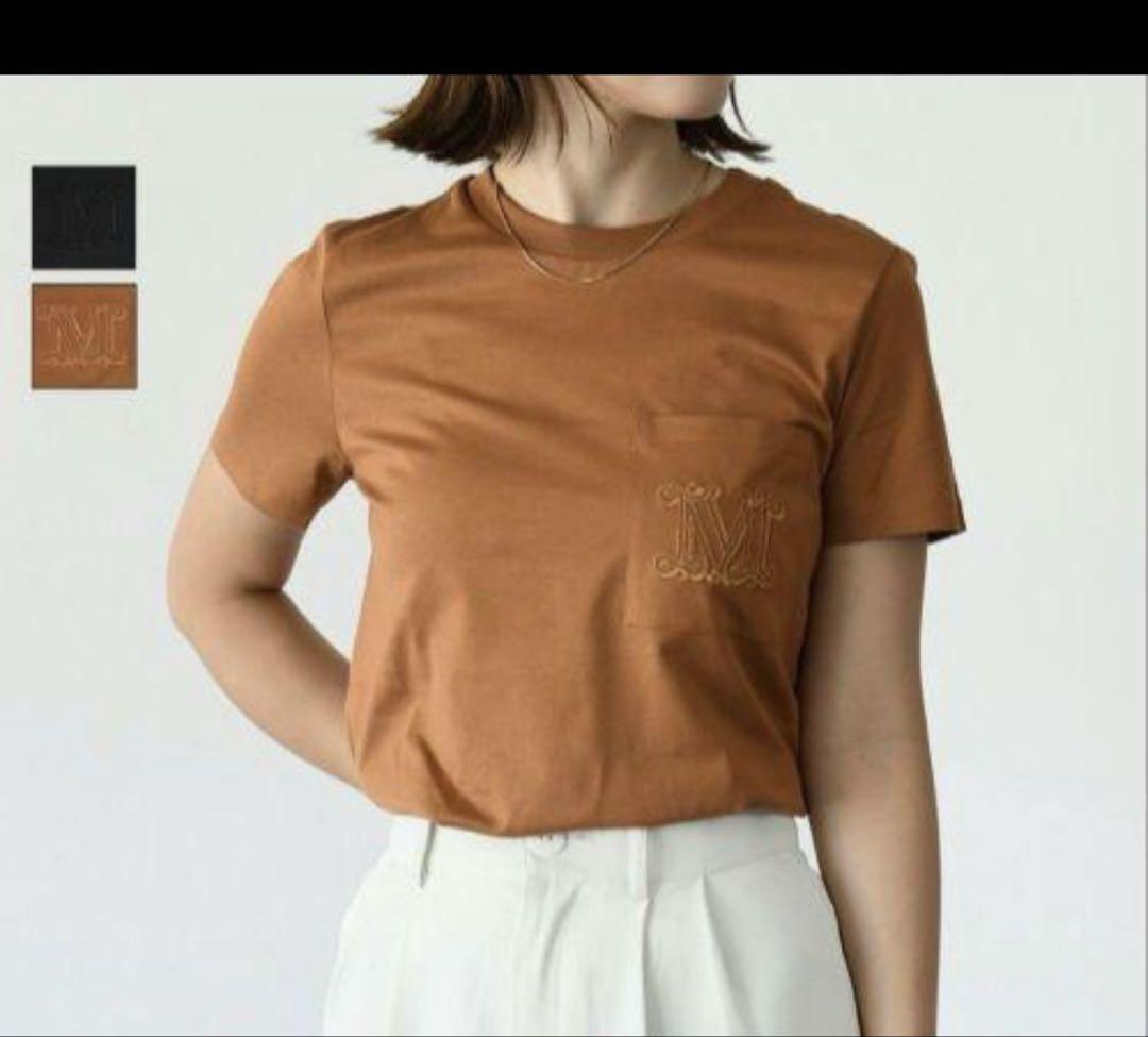 【関税・送料込】Max Mara コットン Tシャツ パッチポケット MAX MARA 胸ポケットロゴ Tシャツ - メルカリ