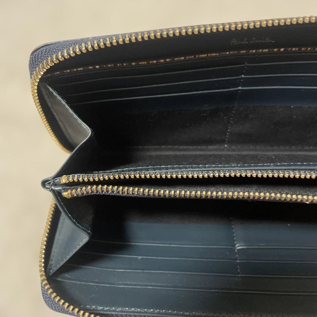 国内発送☆Paul Smith レザーラビット長財布 紺☆送料関税無料 ポールスミス》新品 ポケット多数 ラッキーラビット レザー