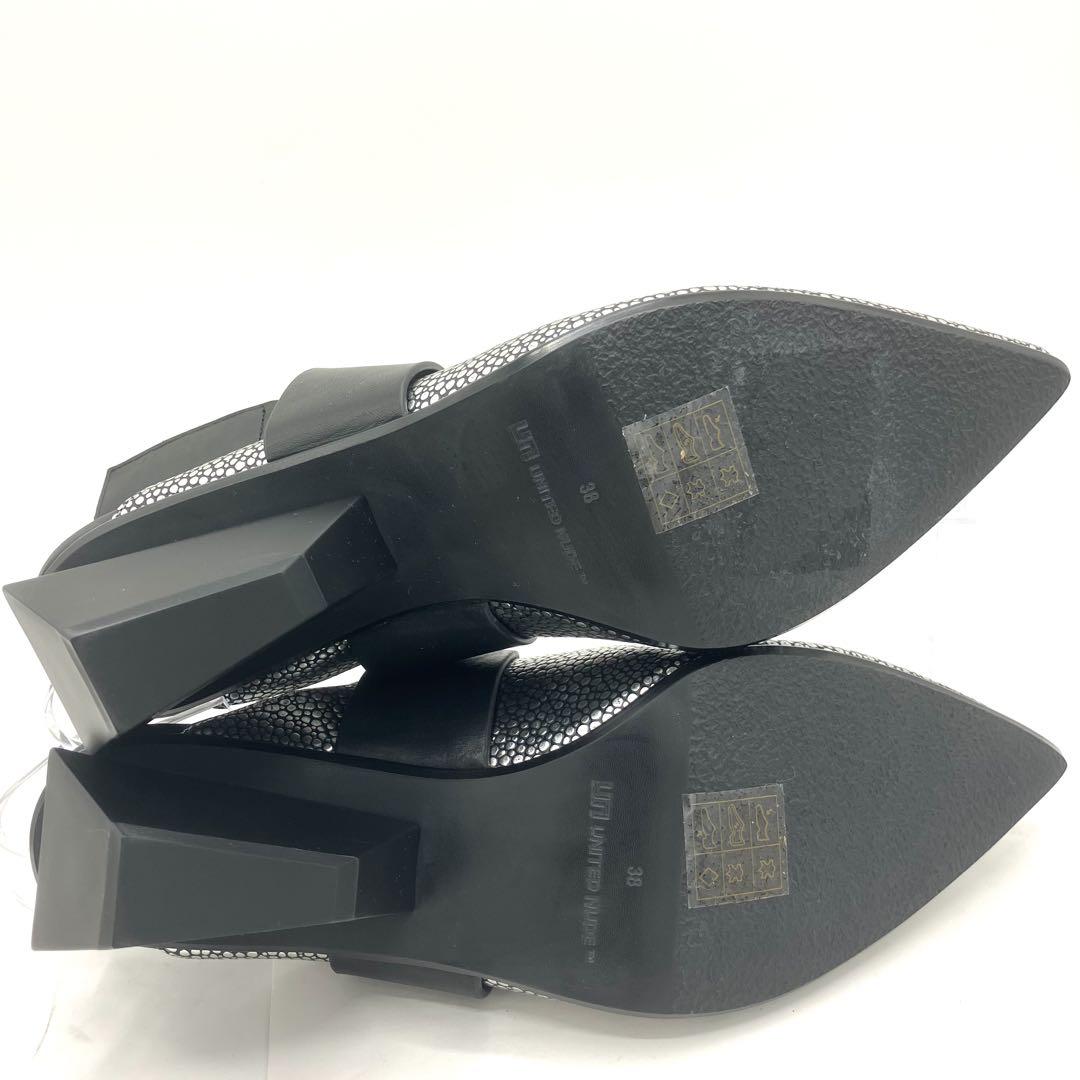ユナイテッドヌード　サンダル　ジャッキー　24cm クロスベルト　ジップ