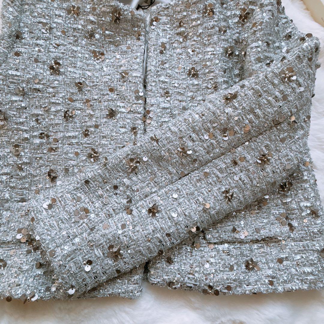 ZARA zw collection 新品未使用タグ付 スパンコール ジャケット