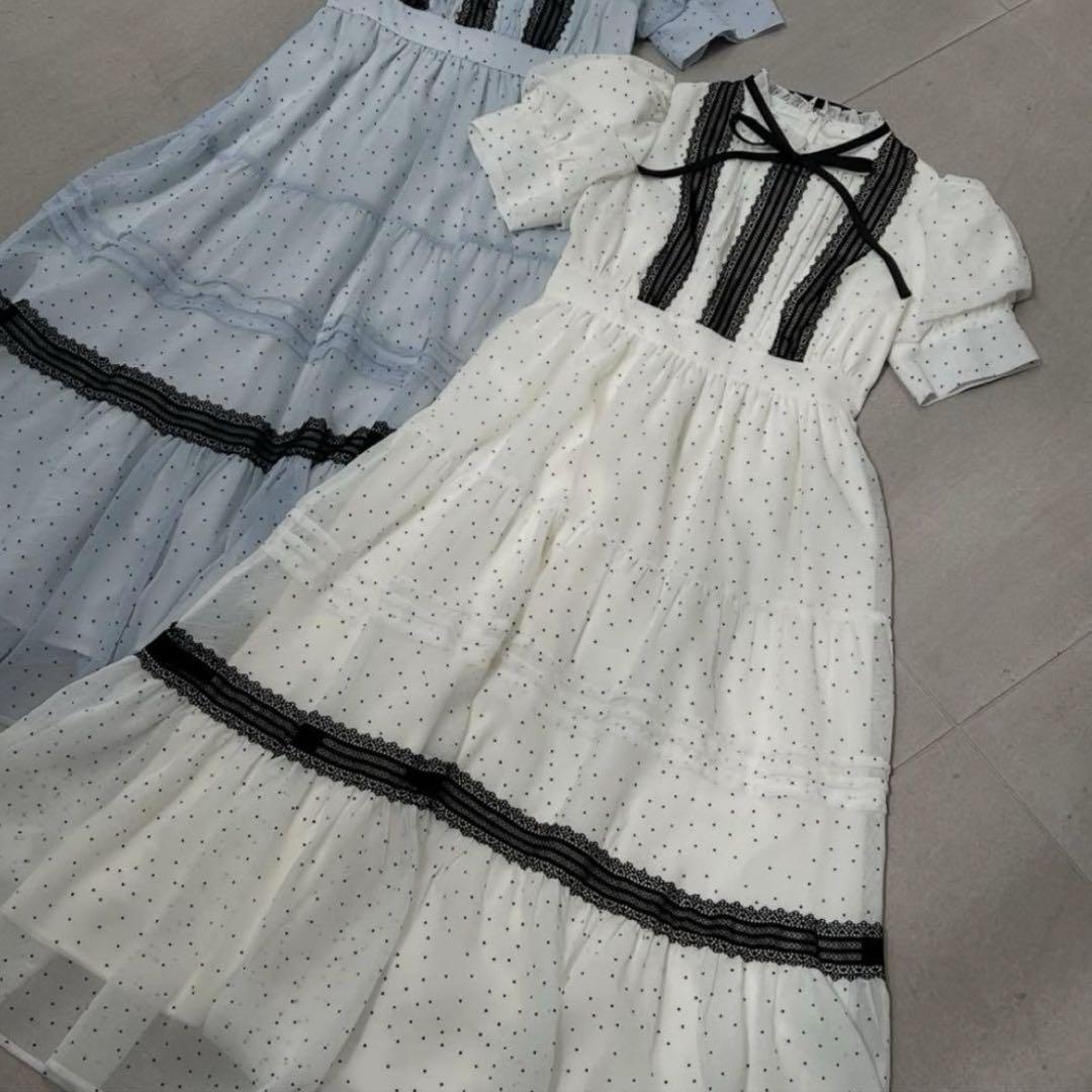 すもも　AnMILLE アンミールミネエスト新宿店限定 レースラインドット AnMILLE アンミールミネエスト新宿店限定 レースラインドットop