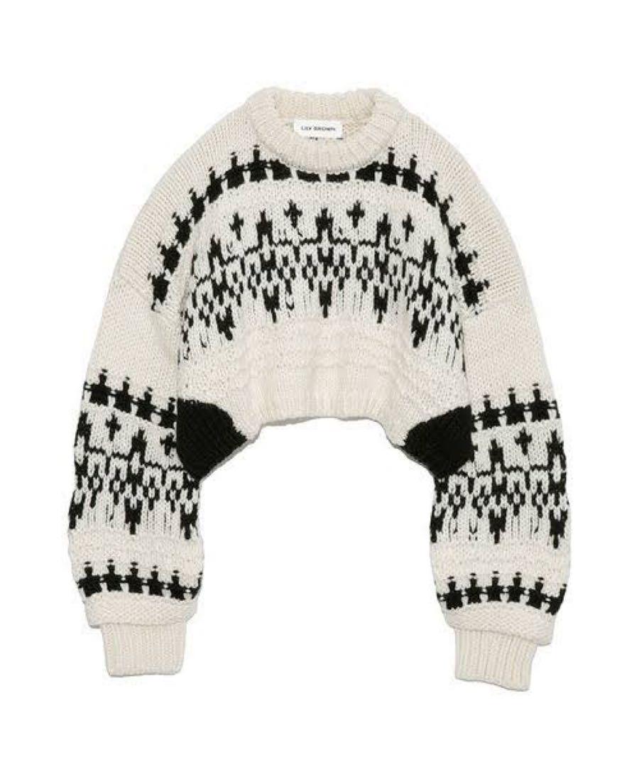 【美品】lily brown リリーブラウン ノルディック ニット
