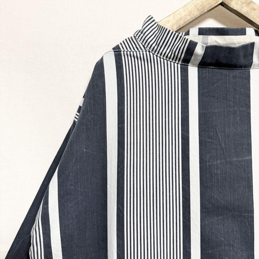 ⚫︎サイズ50！NIGELCABOURN ワークウェアー ストライプスモック