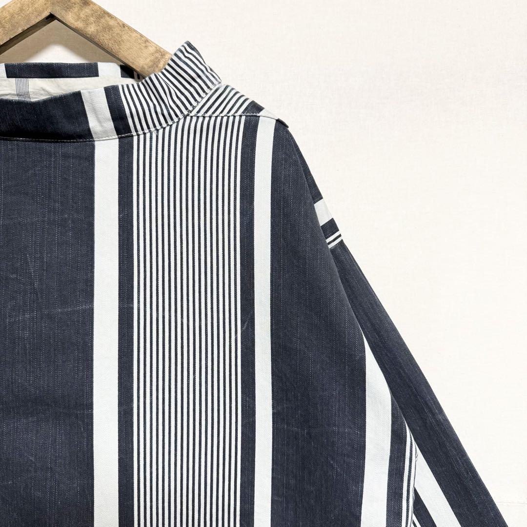 ⚫︎サイズ50！NIGELCABOURN ワークウェアー ストライプスモック