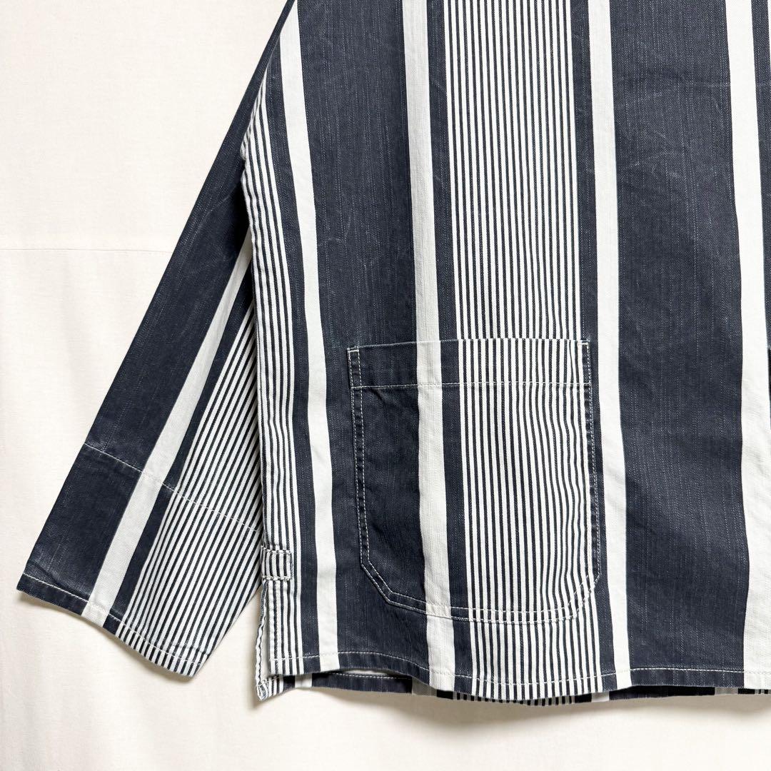 ⚫︎サイズ50！NIGELCABOURN ワークウェアー ストライプスモック