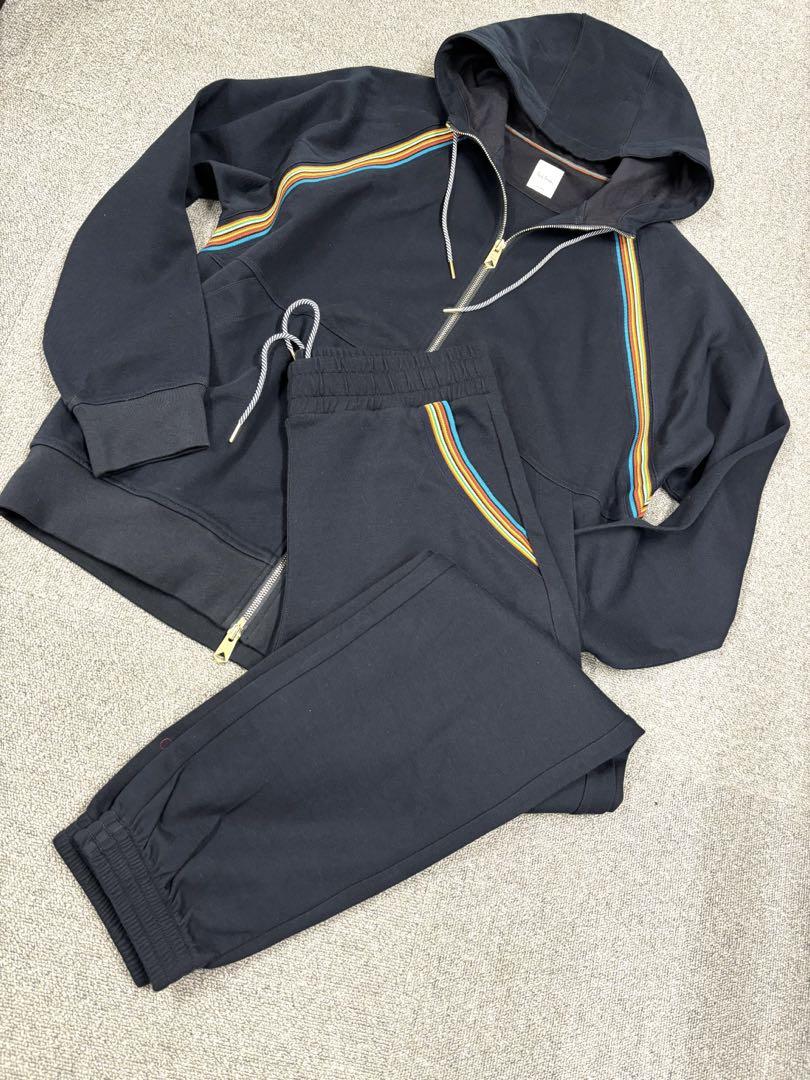 【Paul Smith】パーカー シグネチャーストライプリブ コットン Paul Smith パーカー シグネチャーストライプリブ XL