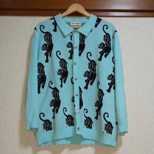 国内全数検品 TTT_MSW 21AW panther knit cardigan oidz9-m20836478452 最安価格