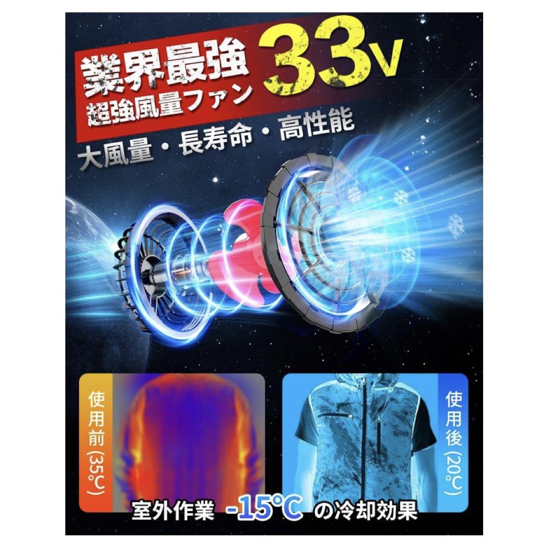【新品】33V 超強力ファン バッテリーセット 空調服