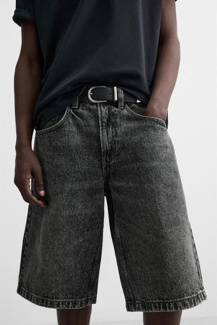 zara バギーフィットデニムバミューダパンツ EU46 JP36 完売品