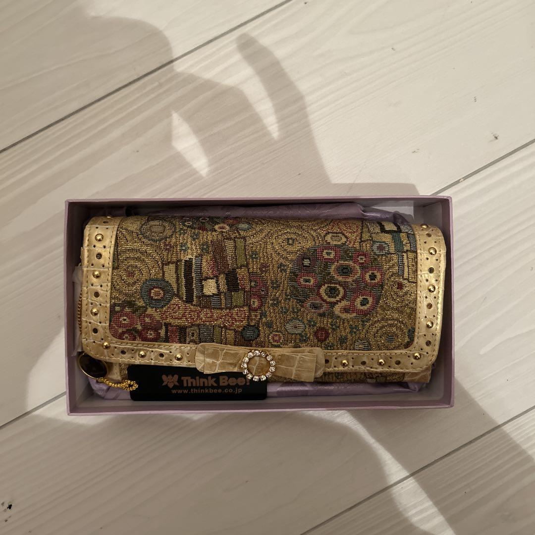 【未使用品】シンクビー　長財布　クリムト　ゴールデン　Think Bee!