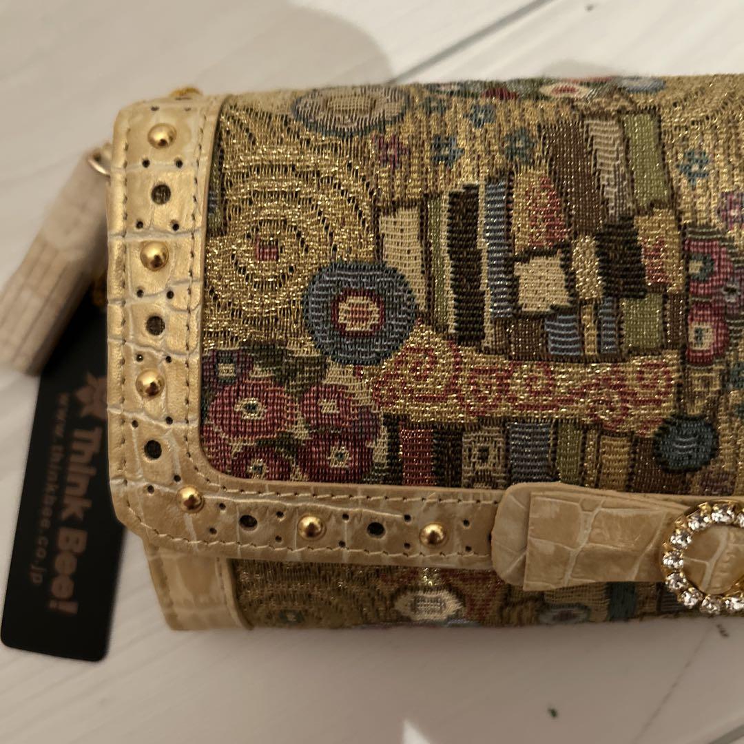 【未使用品】シンクビー　長財布　クリムト　ゴールデン　Think Bee!
