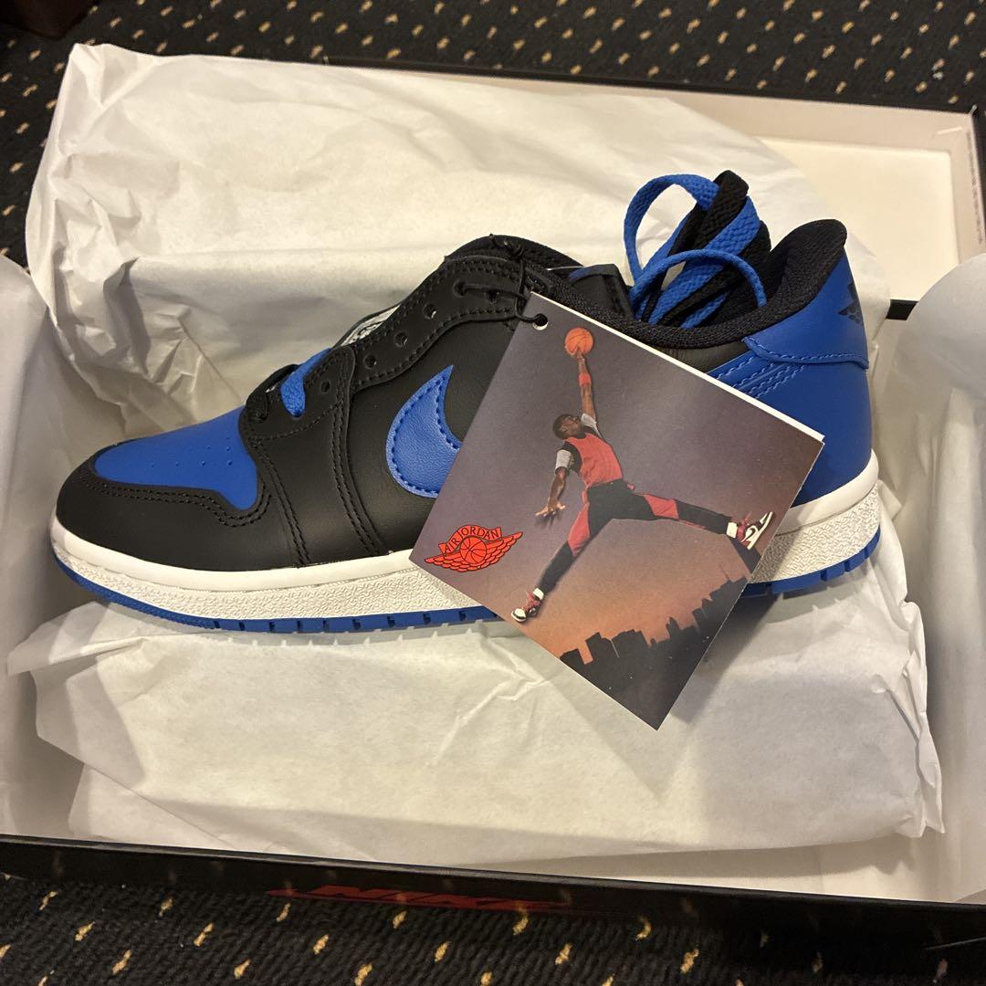 靴 Air Jordan 1 Low \"Black and  Blue\"