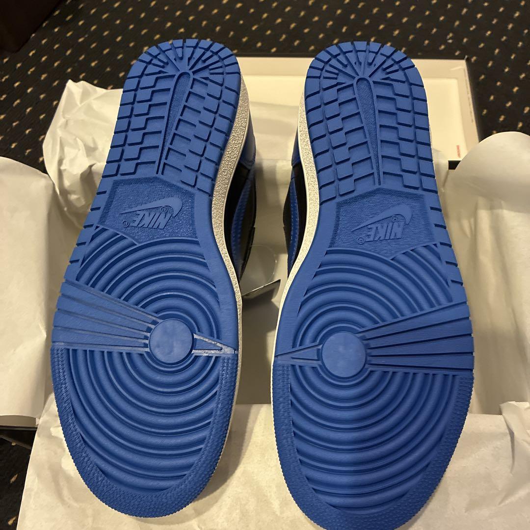靴 Air Jordan 1 Low \"Black and  Blue\"