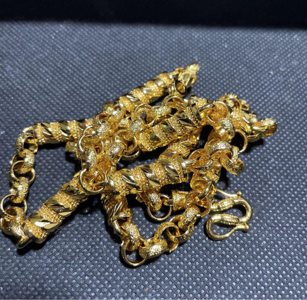 ゴールド 999刻印あり アクセサリーレディース 蔵出しヴィンテージ ネックレス