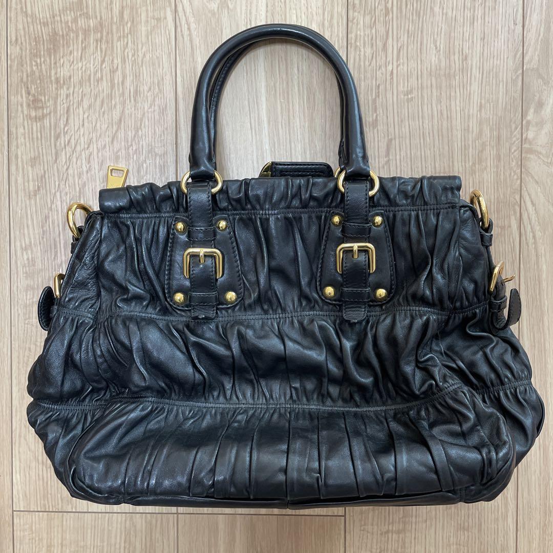 PRADA ハンドバッグ/ショルダーバッグ NAPPA GAUFRE NERO - メルカリ