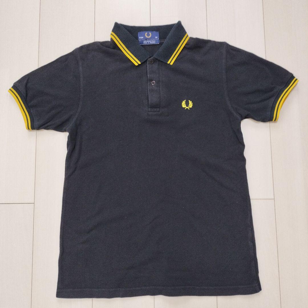お値下げ！希少価値ロゴのFRED PERRY ブラック ポロシャツ S お値下げ！希少価値ロゴのFRED PERRY ブラック ポロシャツ S